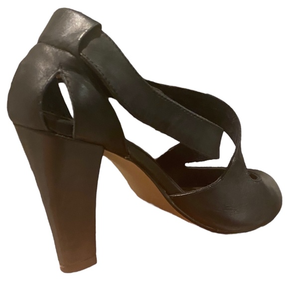 Seychelles retro style black leather heels. Sz 8.5 - Picture 3 of 16